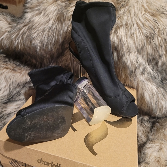 Charlotte Russe Ankle Booties size 9 Black - Picture 3 of 4